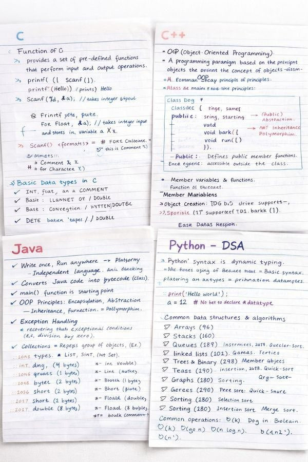 Exam & Placement Notes Bundle | Smart Notes to Ace Exams & Campus Placements
