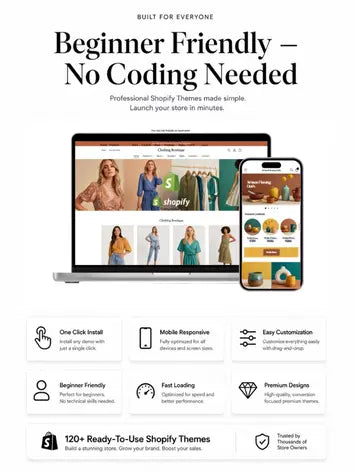 Shopify Store Builder Bundle – 120+ Premium Themes | High-Converting eCommerce Store Templates