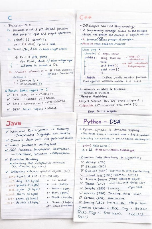 Exam & Placement Notes Bundle | Smart Notes to Ace Exams & Campus Placements