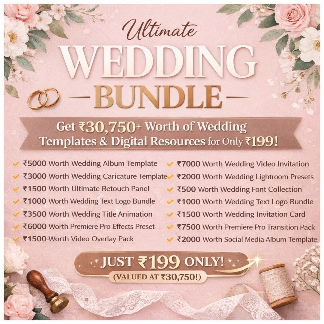Premiere Pro Wedding Pack — Transitions, Titles, Effects & Overlays | Professional Wedding Video Editing
