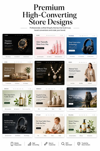 Shopify Store Builder Bundle – 120+ Premium Themes | High-Converting eCommerce Store Templates